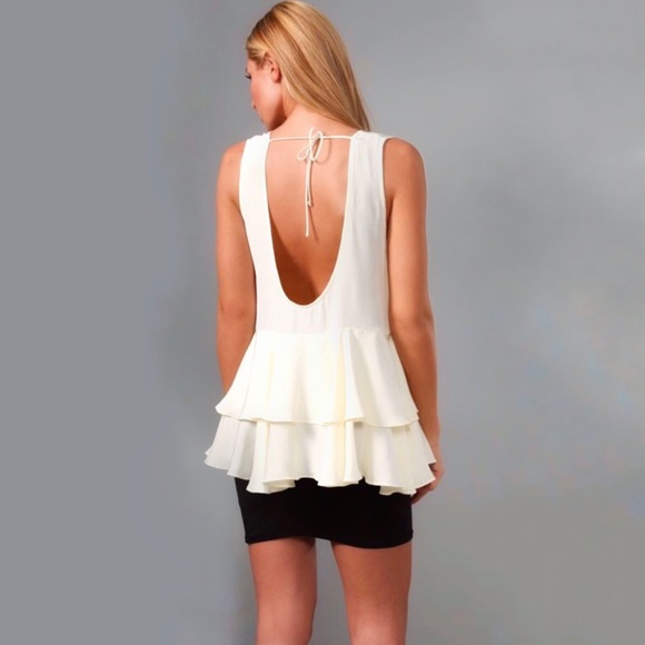 Karen Zambos Soft Woven Silk Ivory Top S/M/L/XL - Picture 2 of 2