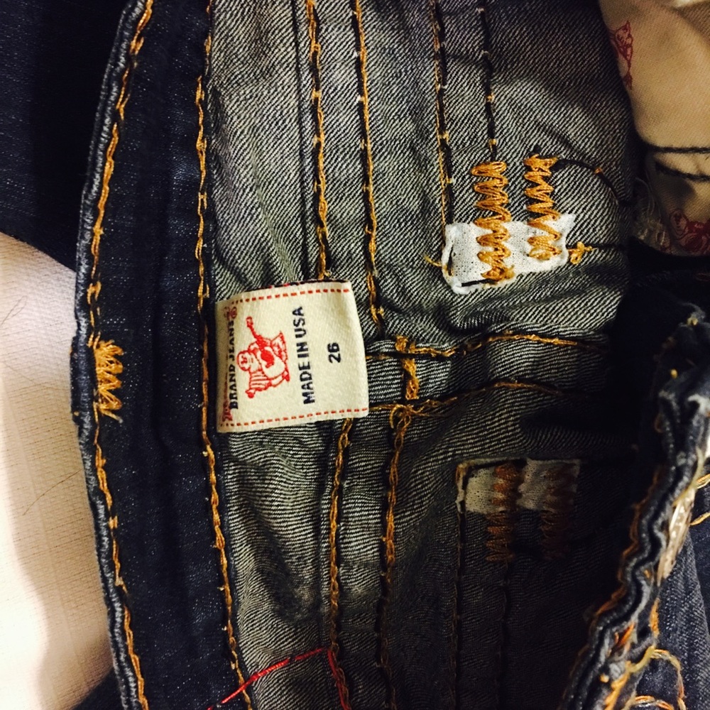 NWOT wide leg low True Religion wide stitch jeans - Picture 6 of 8