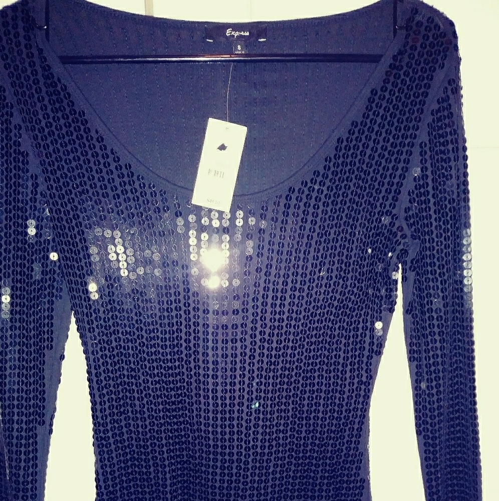 Black Sequence Express blouse.