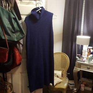 Cow neck sweater dress