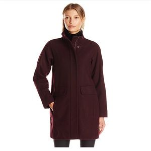 Vince Camuto Boyfriend Cocoon Coat - Merlot
