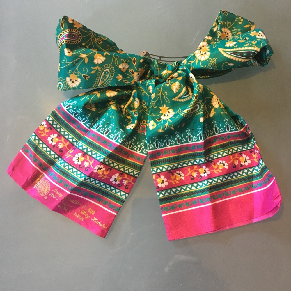 Vintage Floral Hair Bow Clip