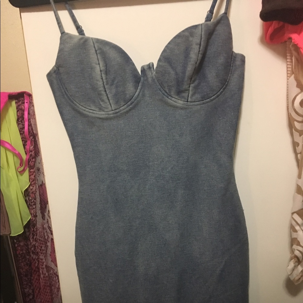 Small denim fitted dress