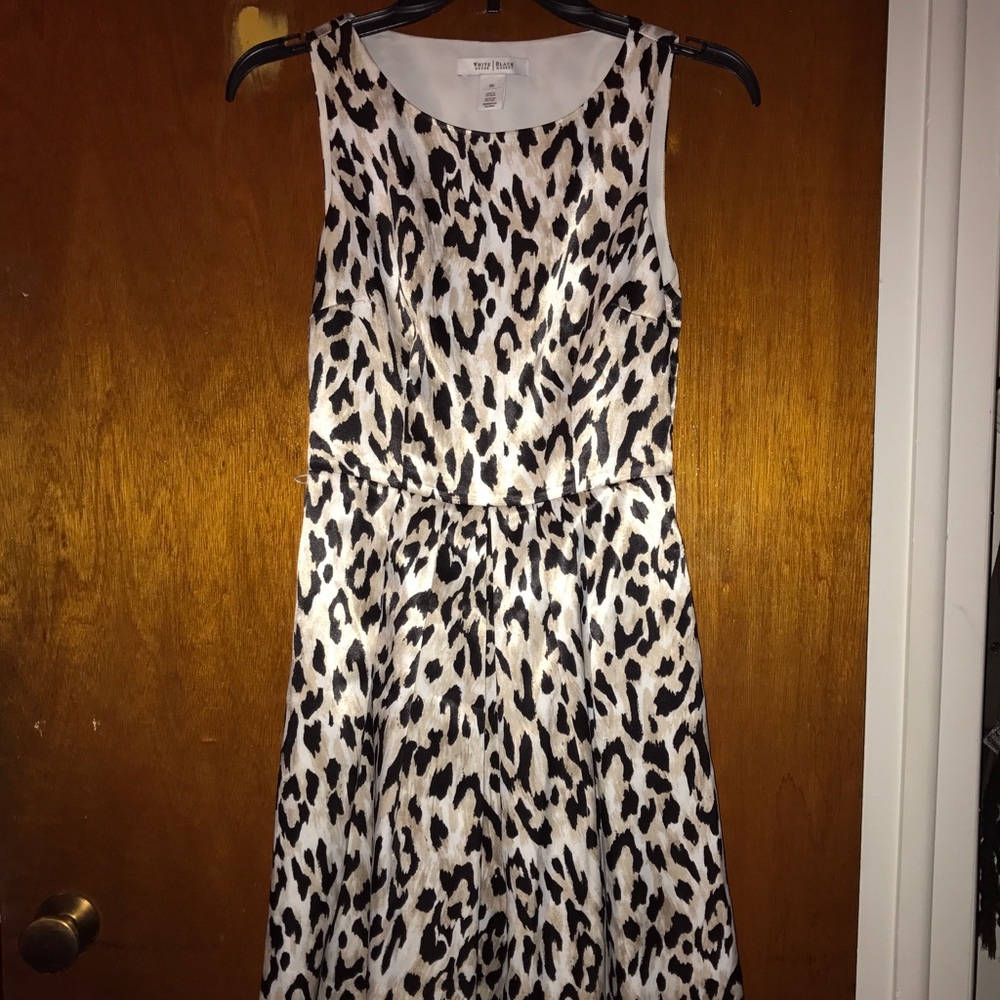 Leopard White House black market dress.