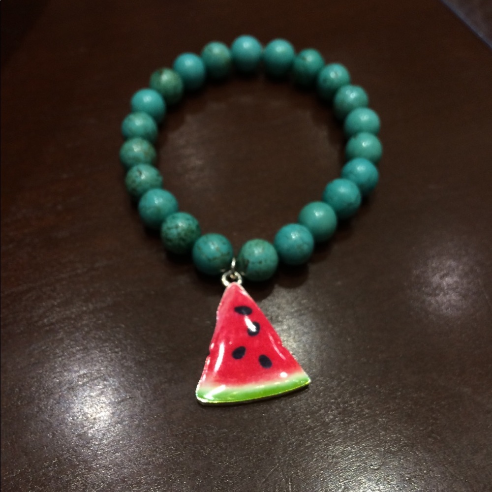 Watermelon charm bracelet