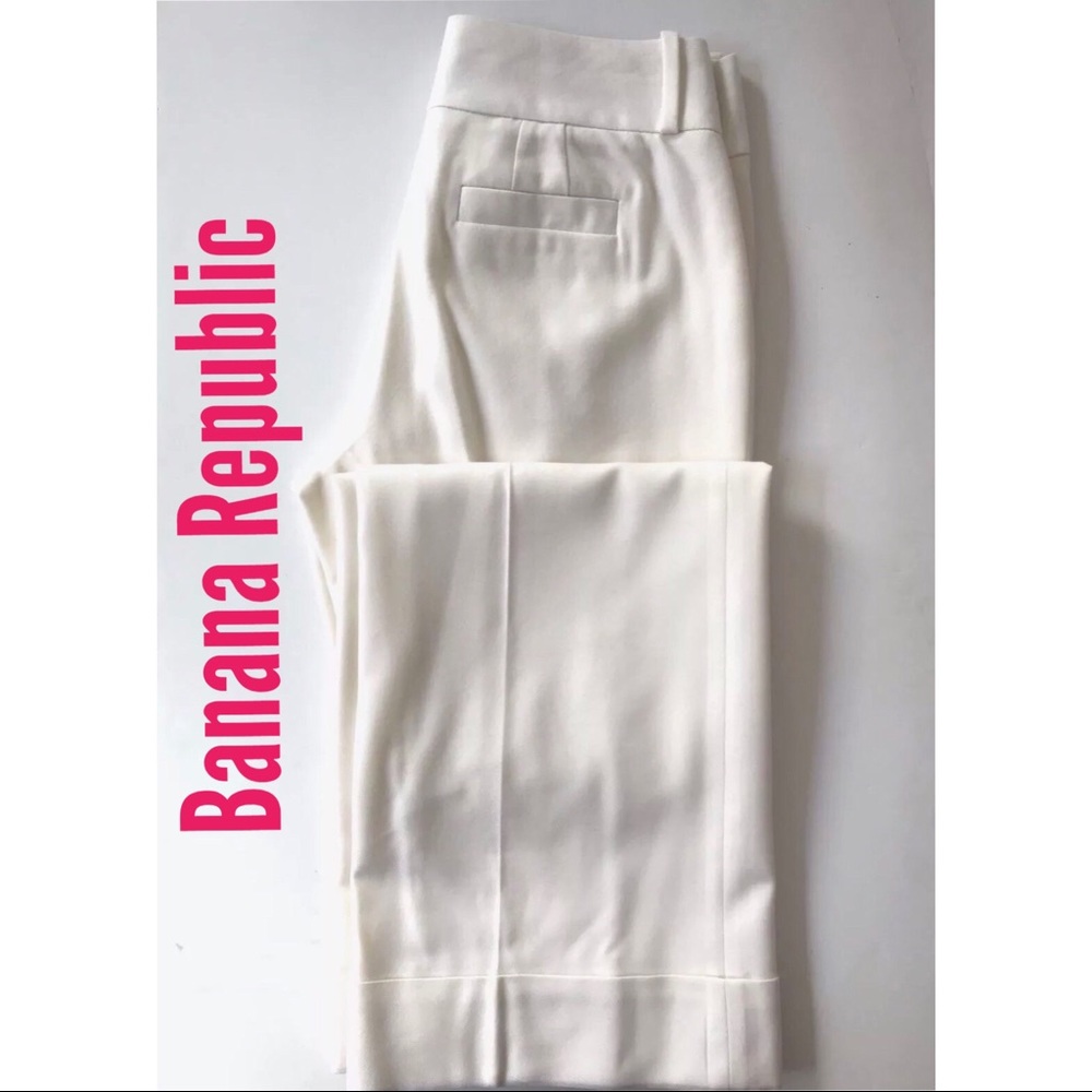 Banana Republic Jackson Fit Pants Wool Beige/Cream