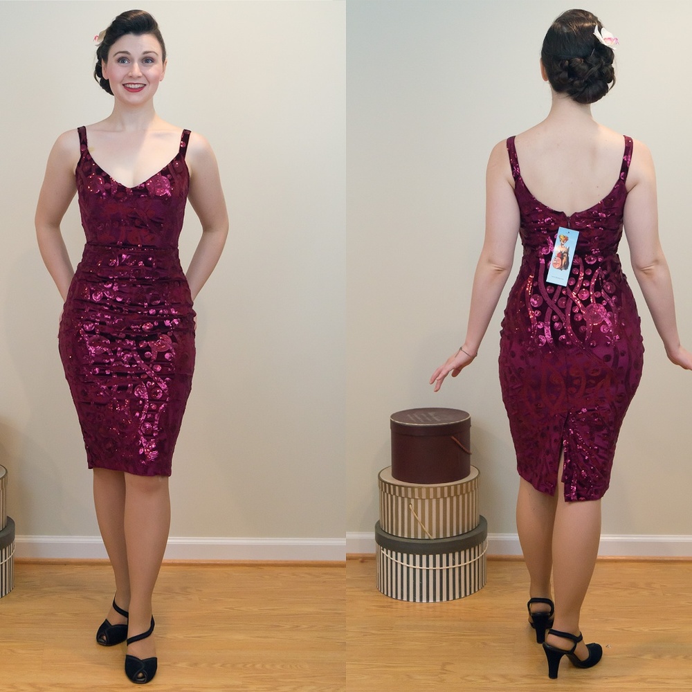 Red Sequin Tatyana Cocktail Dress - STUNNER