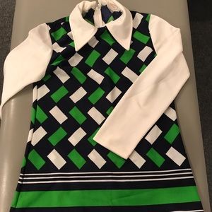 Vintage 70s golf argyle long sleeve shirt