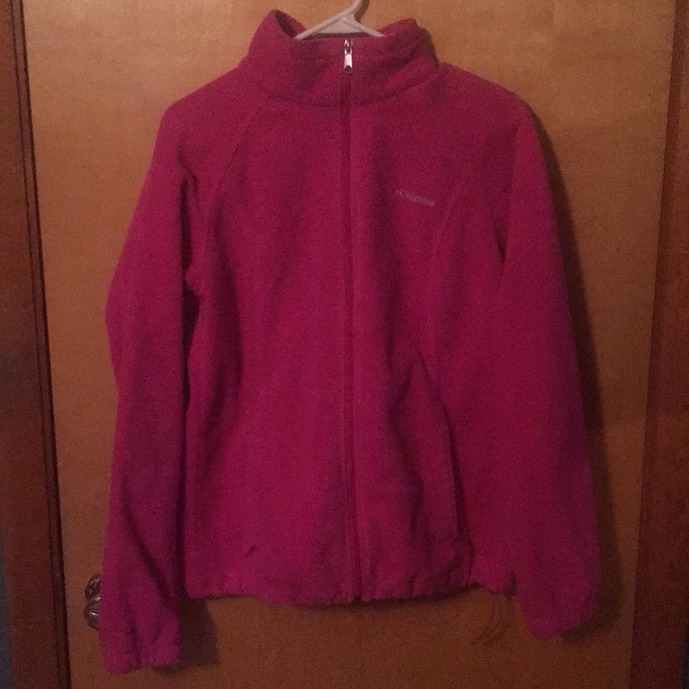Worn Columbia fleece jacket
