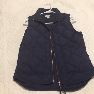 J Crew navy down vest