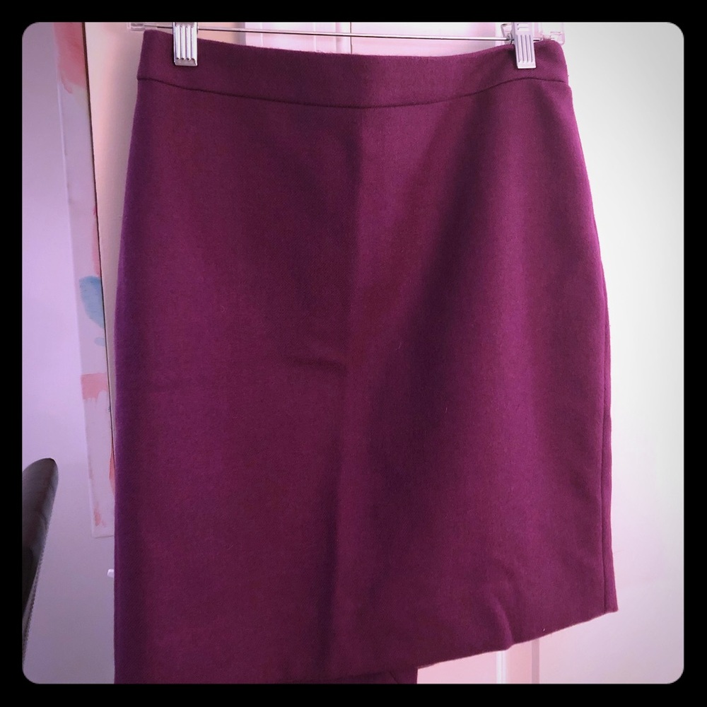 J crew plum pencil skirt