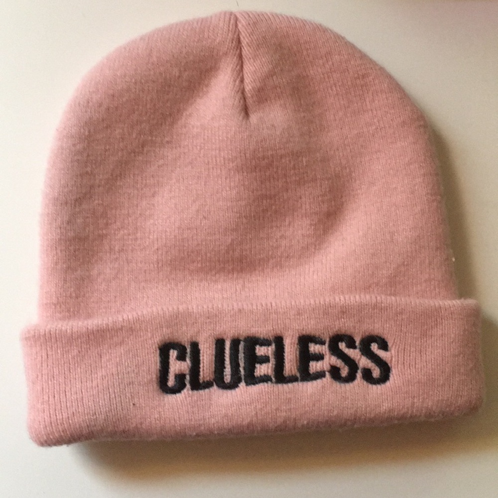 baby pink clueless beanie