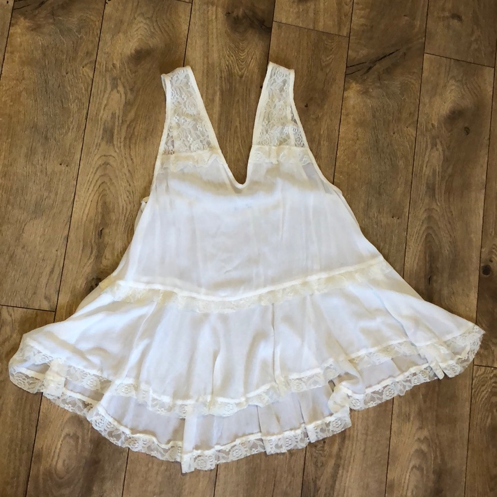 White free people tank top