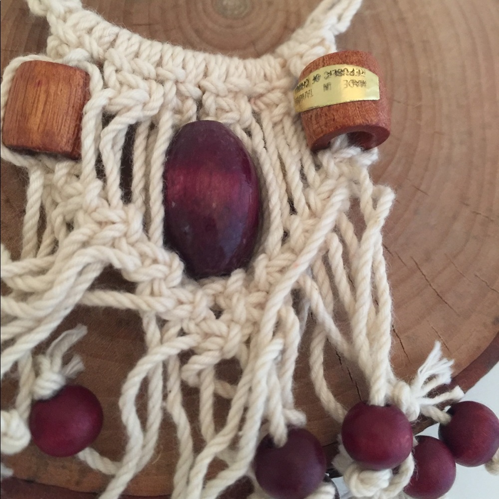 Vintage : Awesome New Old Stock Macrame Necklace - Picture 5 of 5