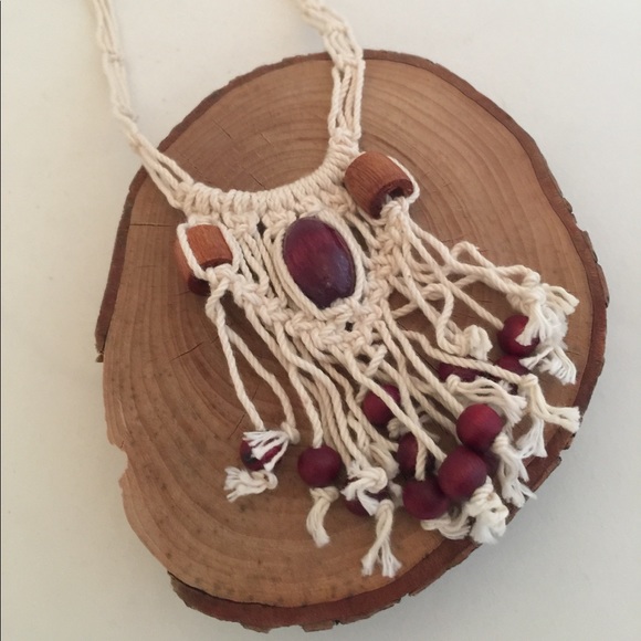 Vintage : Awesome New Old Stock Macrame Necklace - Picture 4 of 5