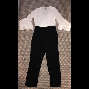 Zara Pants - White & Black jumpsuit from Zara Zara Pants - White & Black jumpsuit from Zara