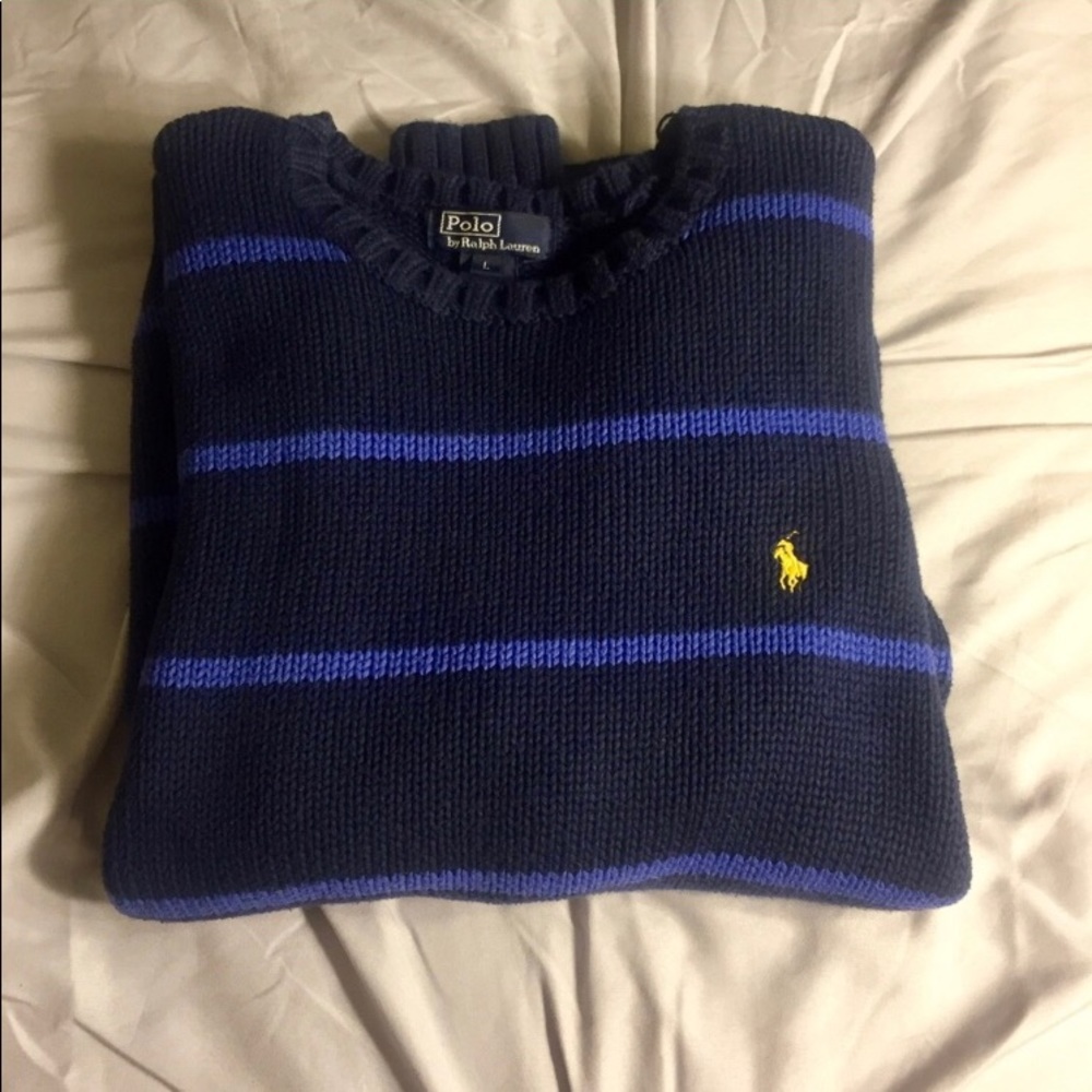 Navy Blue Vintage Polo crewneck☃️❄️☃️