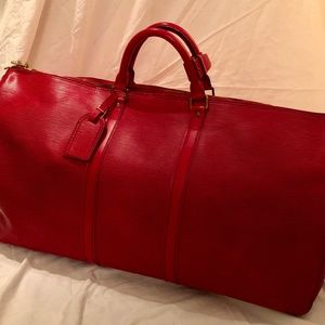Louis Vuitton Keepall 60 (Red Epi Leather)