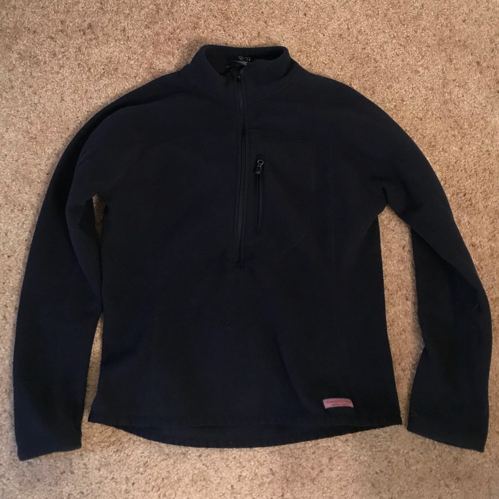 Navy vineyard vines fleece 1/2 zip