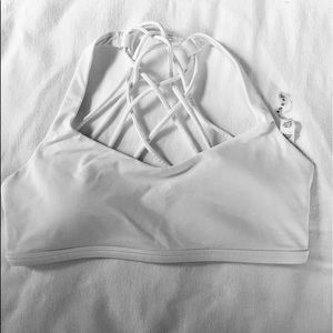 Lululemon white Free To Be Sports Bra, 8