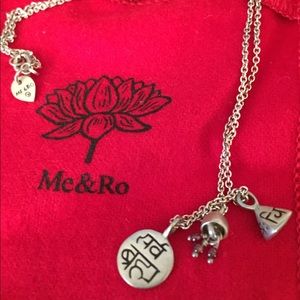 Me and Ro meandro sterling silver 3 charm necklace