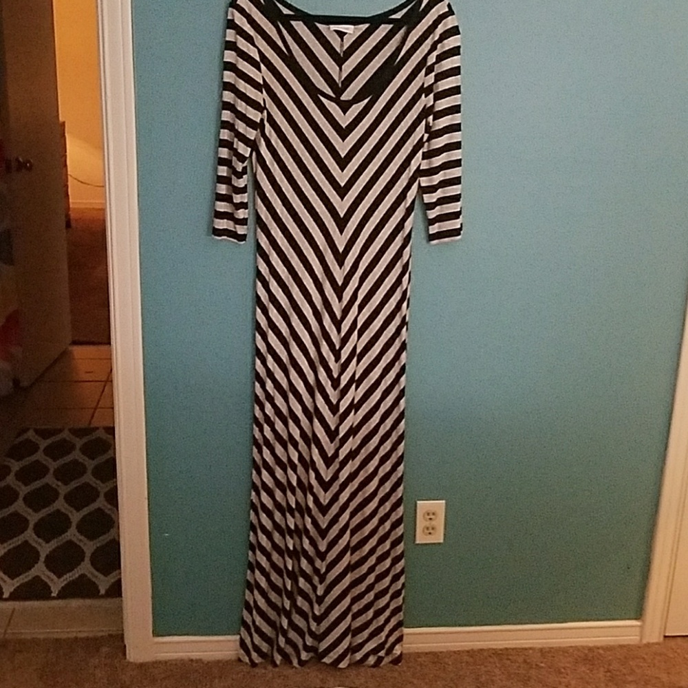 Floor length cotton jersey dress