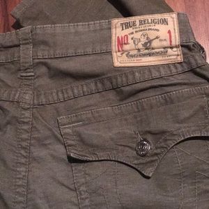 Men’s olive green true religion pants