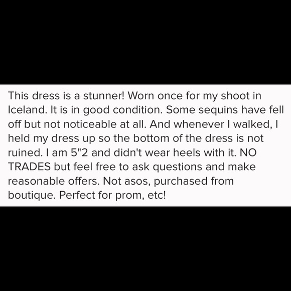 Silver sequin gown with small train. - Picture 4 of 4