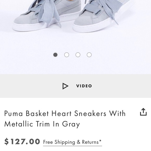 ❗️SALE❗️⭐️PUMA Basket Heart Metallic Safari⭐️ - Picture 7 of 7