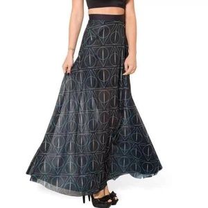Harry Potter Deathly Hallows Sheer Maxi Skirt