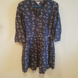 Gap Gray Fit and Flare Dress