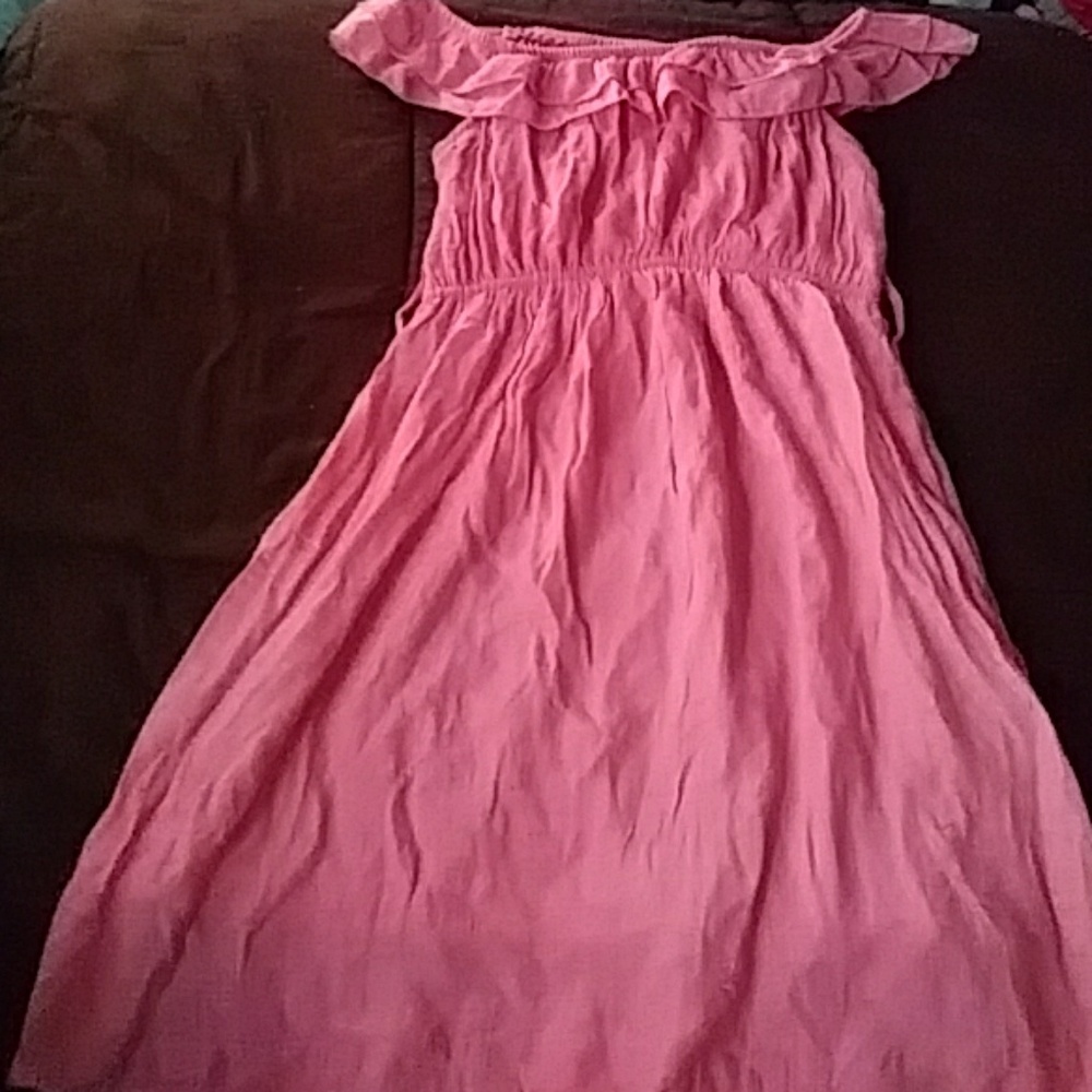 Pink off shoulder dress