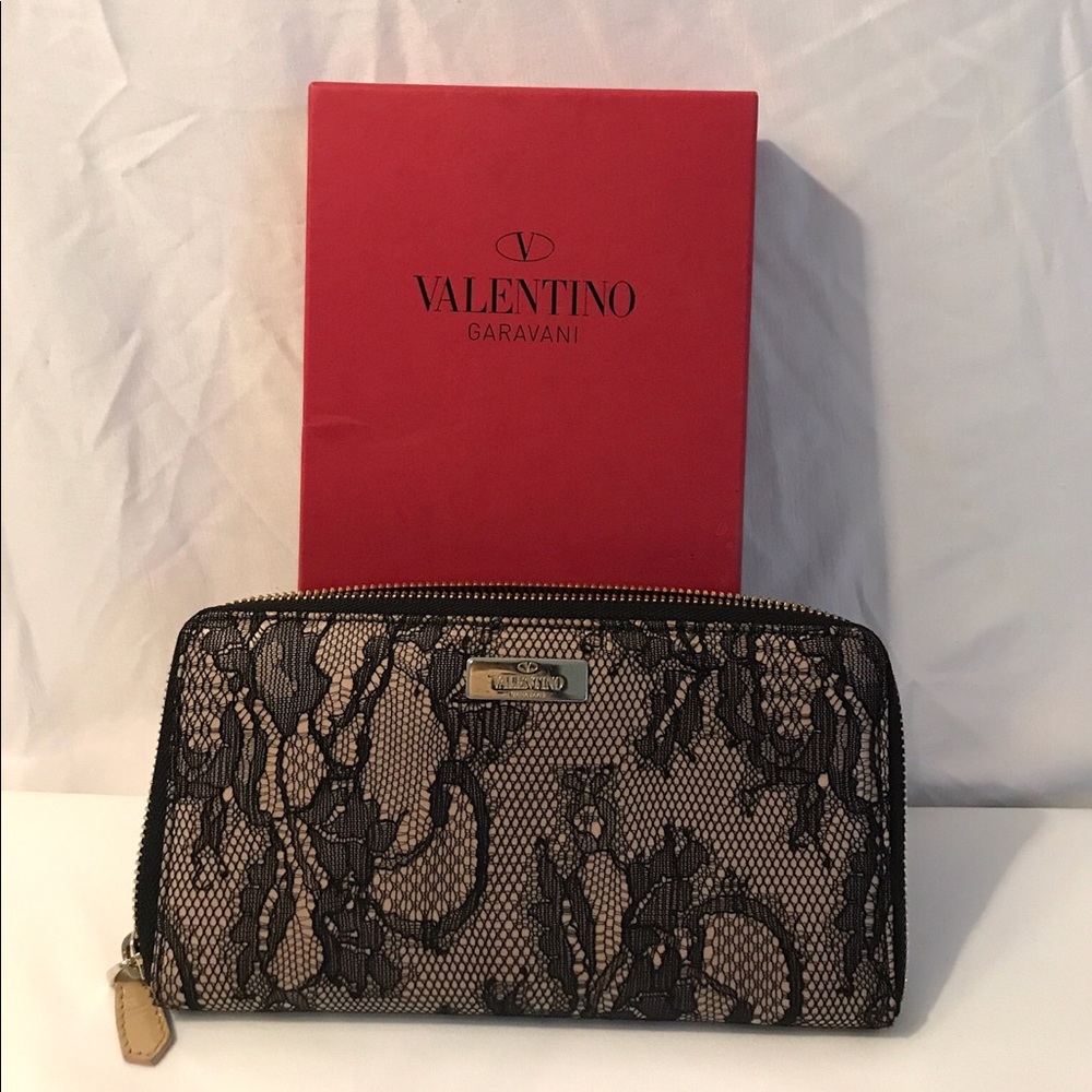 Valentino Black Lace Wallet
