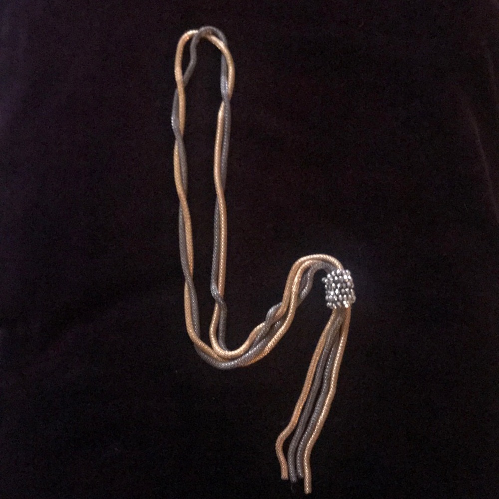 Gold and gun metal necklace