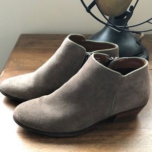 Crown Vintage Taupe Suede Ankle Booties