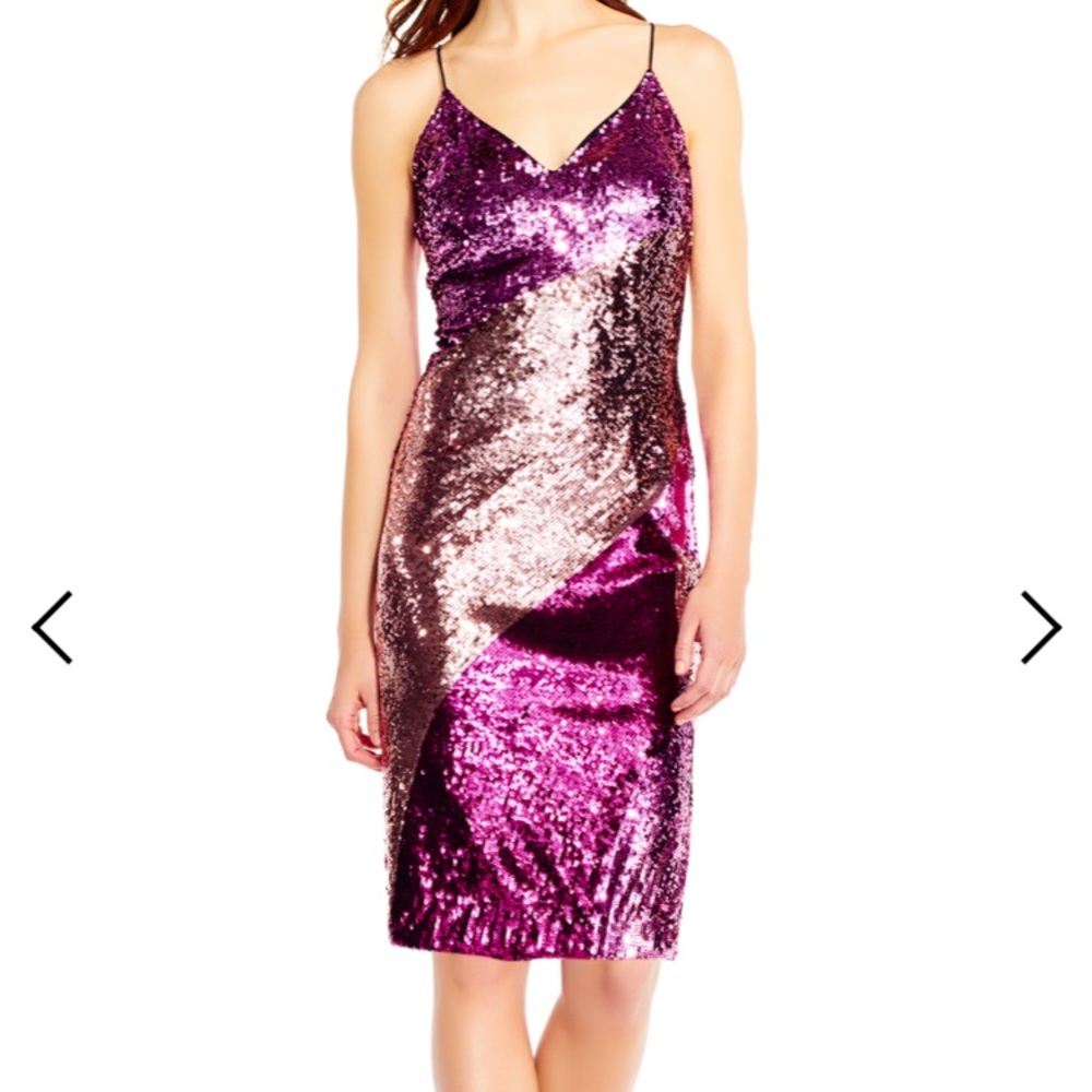 Aidan Mattox Spaghetti Strap Dress