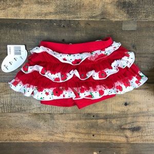 NWT Baby Disney Minnie Mouse Red & White Skort 6M