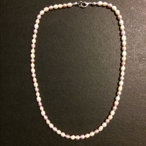 Multi-colored pearl necklace