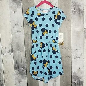 LuLaRoe Disney Mae Blue Yellow Size 4
