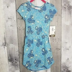 LuLaRoe Disney Mae Blue Cream Size 4