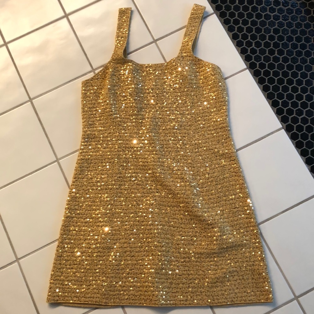 Gold  Sequin Cocktail Dress llSLI Brand