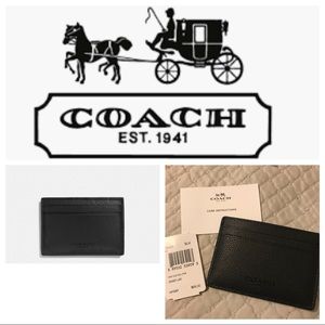 Coach Money Clip Card Case NWT