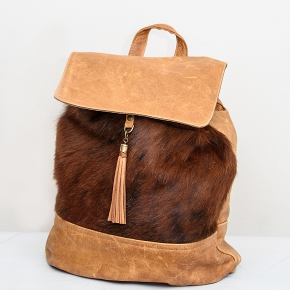 Real Cowhide Fur & Leather Backpack main image 6