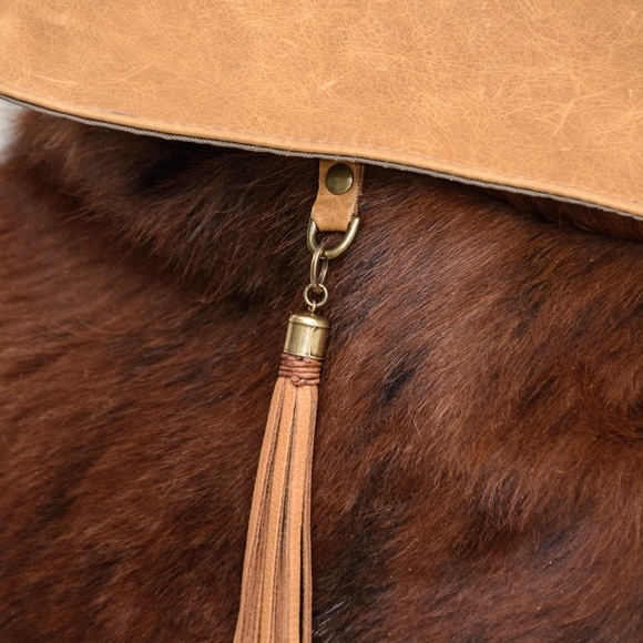 Real Cowhide Fur & Leather Backpack