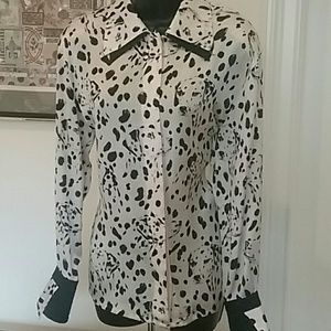 Vintage Escada silk dalmation blouse