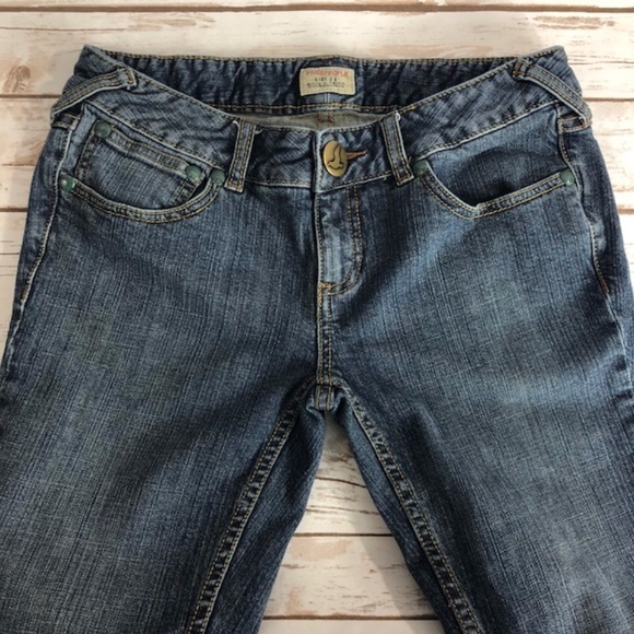 Free People Straight Leg Blue Jeans - Picture 2 of 4