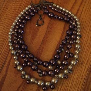 Givenchy pearl and crystal collar necklace
