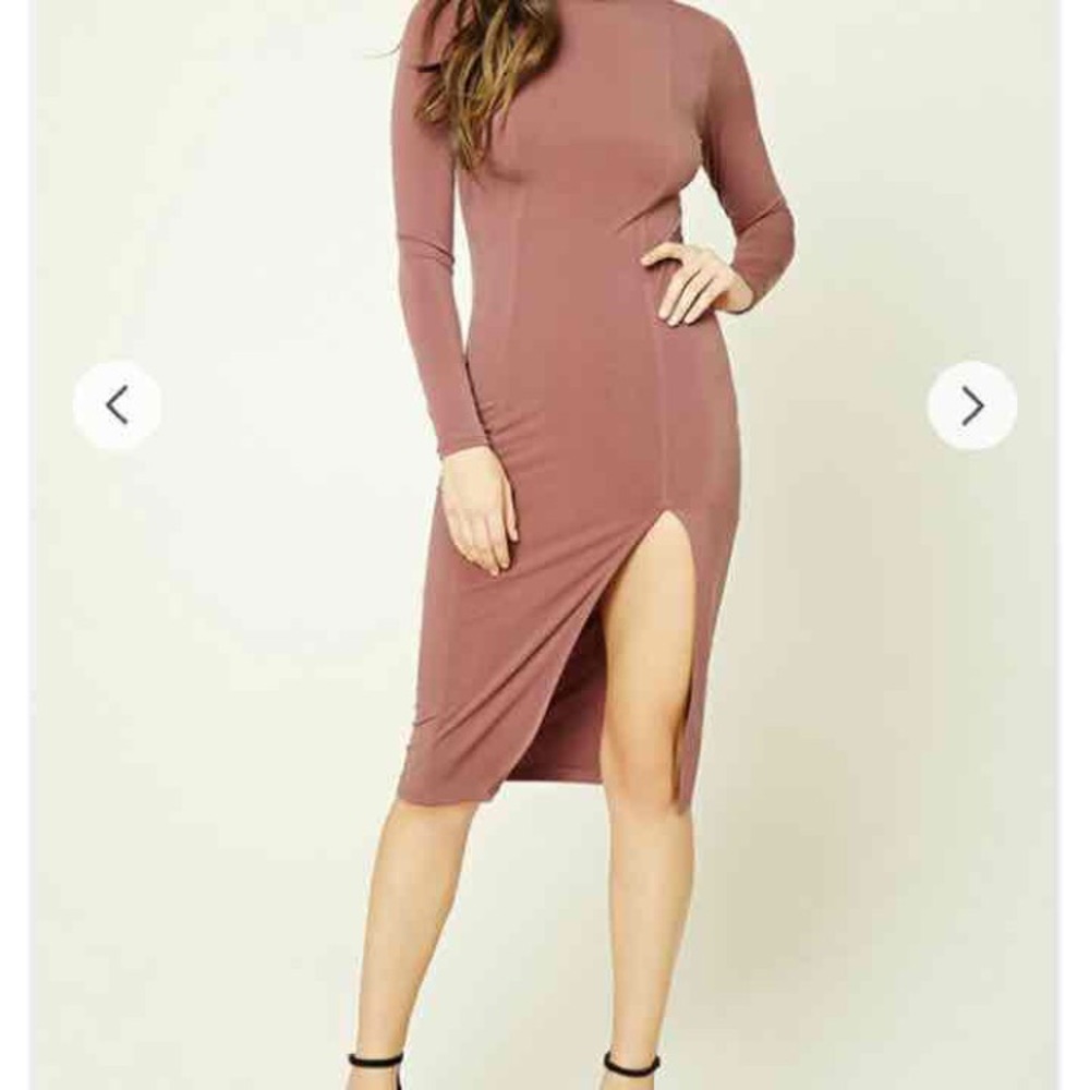 Mauve slit dress