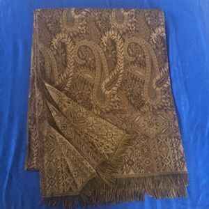 Wrap Scarf, brown paisley