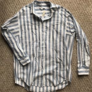 Madewell button down striped shirt NWT